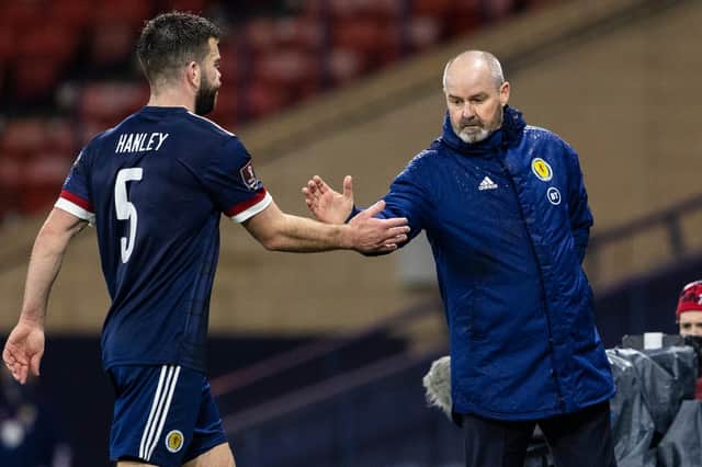 Steve Clarke hails Grant Hanley - scorer of Scotland's first equaliser in 2-2 draw against Austria (Photo by Alan Harvey / SNS Group) (Photo by Alan Harvey / SNS Group)