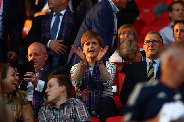 Nicola Sturgeon, pictured in 2017, likes a bit of sporting competition (Picture: Dean Mouhtaropoulos/Getty Images)
