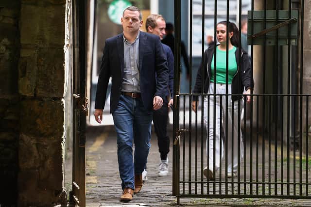 Douglas Ross is seen after he announced he will resign as leader of the Scottish Conservatives in Edinburgh. Picture: Jeff J Mitchell/Getty Images