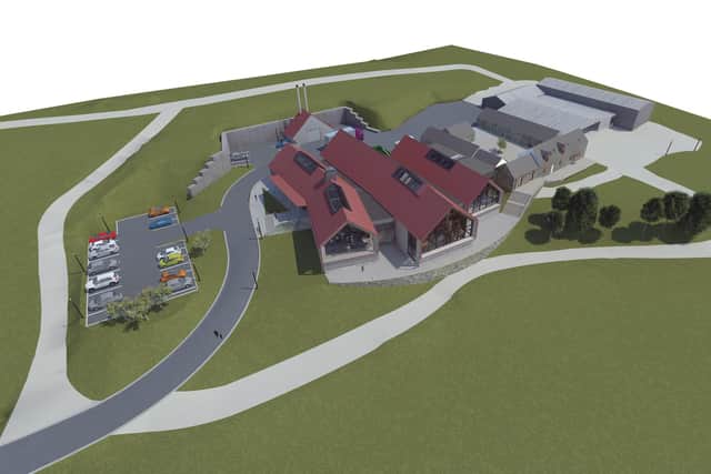 An aerial view of the planned new distillery in Campbeltown. Picture: Zone Architects.