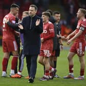 Rangers manager Michael Beale applauds the fans after the defeat by Aberdeen at Pittodrie.