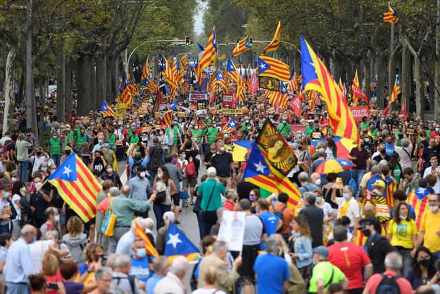 Catalonia's independence referendum in 2017 was banned by Madrid and boycotted by those in favour of remaining in Spain (Picture: Josep Lago/AFP via Getty Images)