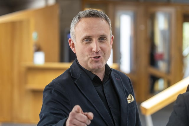 Scottish Liberal Democrats leader Alex Cole Hamilton speaks to the media in the Scottish Parliament after Humza Yousaf announced his resignation as First Minister. Picture: Katielee Arrowsmith/SWNS