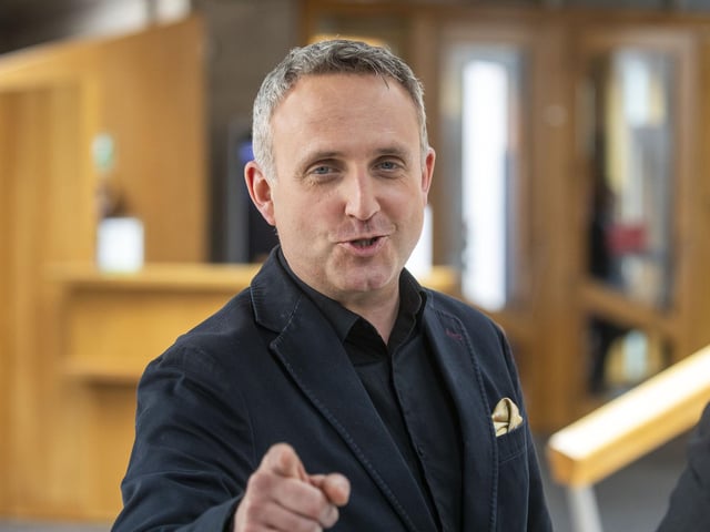 Scottish Liberal Democrats leader Alex Cole Hamilton speaks to the media in the Scottish Parliament after Humza Yousaf announced his resignation as First Minister. Picture: Katielee Arrowsmith/SWNS