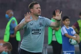 Then Rangers coach, Michael Beale took charge of the Europa League Qualifier between Alashkert and Rangers at Alashkert Stadium on August 26, 2021, in Yerevan, Armenia (Photo by Hrach Khachatryan / SNS Group)