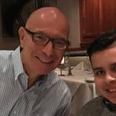 Tim Rosaforte pictured with his nephew Grayson at Jonathan's Landing in Jupiter, Florida. Picture: Neil Lockie