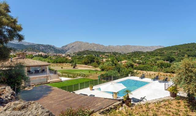 Mountain views from Villa Es Costes.
