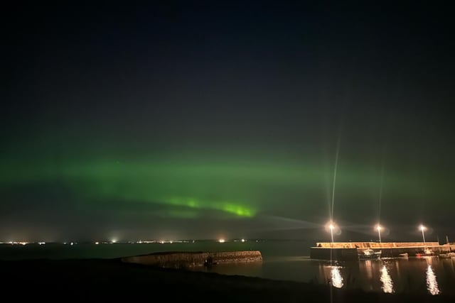 The Northern Lights from Cockenzie Harbour via Braden Campbell