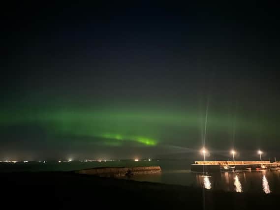 The Northern Lights from Cockenzie Harbour via Braden Campbell