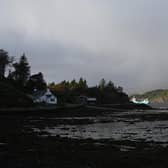 Locals have complained of smelling the eggy stink of hydrogen sulphide gas, which is 'toxic' and potentially 'explosive', wafting from the wrecked barge which is grounded close to homes on the shoreline at Reraig