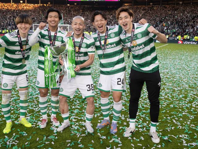 Celtic's five Japanese players.  (Photo by Alan Harvey / SNS Group)