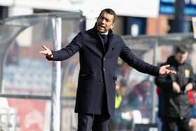 Rangers manager Giovanni Van Bronckhorst will have a decision to make on his defensive set-up.  (Photo by Alan Harvey / SNS Group)