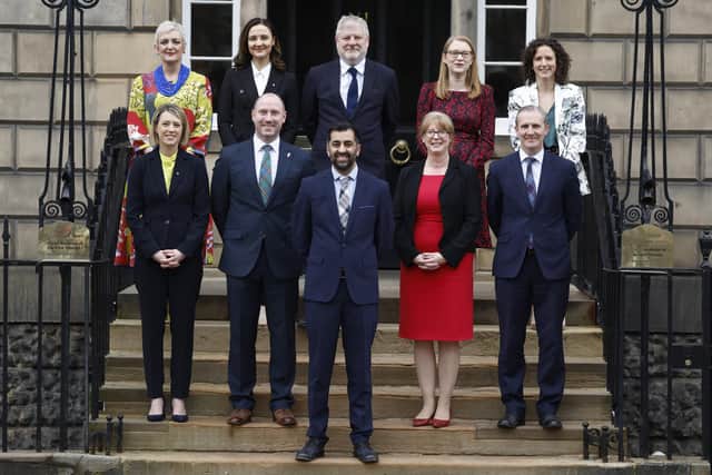 First Minister Humza Yousaf poses with his new Cabinet. Picture: Jeff J Mitchell/Getty Images