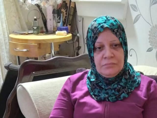 Suzan al-Daher, from Syria, has been separated from her two adult daughters and grandchildren.