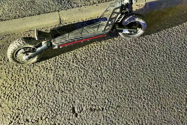 Electric scooters are illegal on roads and pavements in Scotland. Picture: Police Scotland