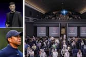 A glimpse inside the new look cinema unveiled by T-Squared Social whose shareholders include Justin Timberlake and Tiger Woods. (Pics: Ronald Martinez, Ethan Miller/Getty Images)