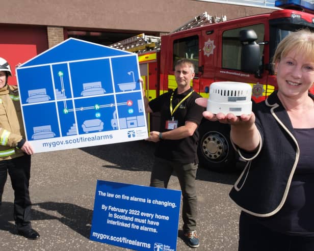Finance Secretary Shona Robison urging people to get interlinked smoke alarms.