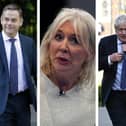 Nigel Adams has quits as an MP, joining Nadine Dorries and Boris Johnson in submitting a resignation with immediate effect (Pics: Odd Andersen AFP, Charles McQuillan & Ian Forsyth/-Pool/Getty Images)