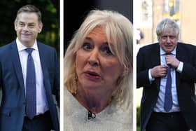 Nigel Adams has quits as an MP, joining Nadine Dorries and Boris Johnson in submitting a resignation with immediate effect (Pics: Odd Andersen AFP, Charles McQuillan & Ian Forsyth/-Pool/Getty Images)