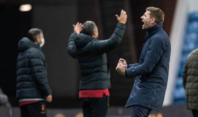 Steven Gerrard (right), pictured celebrating victory over Galatasaray at Ibrox last season, has enjoyed some of his most memorable nights as Rangers manager on the European stage. (Photo by Alan Harvey / SNS Group)