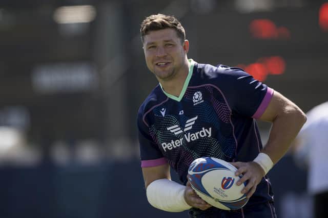 Edinburgh and Scotland lock Grant Gilchrist has no intention of quitting international rugby. (Photo by Craig Williamson / SNS Group)