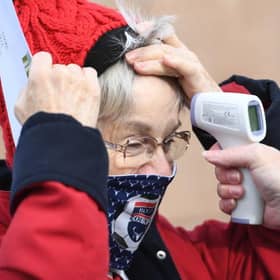 Fans will their temperature checked as a return of supporters to tier-one area matches is agreed for Ross County on Friday night. (Photo by Craig Williamson / SNS Group)