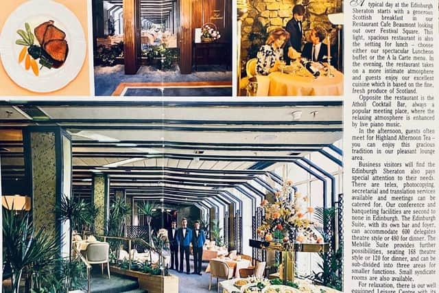 The Sheraton Grand's OneSquare Restaurant, then known as Restaurant Cafe Beaumont.
