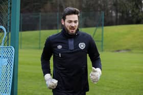 Craig Gordon trains with Hearts at the Oriam ahead of his expected return to the squad against Rangers at Ibrox on Wednesday.  (Photo by Mark Scates / SNS Group)