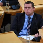 Scottish Conservatives leader Douglas Ross's position on Boris Johnson 'has not changed' after he voted against the Prime Minister in a vote of no confidence last month.  (Photo by ANDY BUCHANAN/AFP via Getty Images)