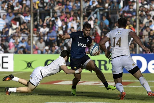 Edinburgh wing Ramiro Moyano in action for Argentina against Georgia in 2017, the last time the Pumas played in Jujuy.   (Photo: JUAN MABROMATA/AFP via Getty Images)