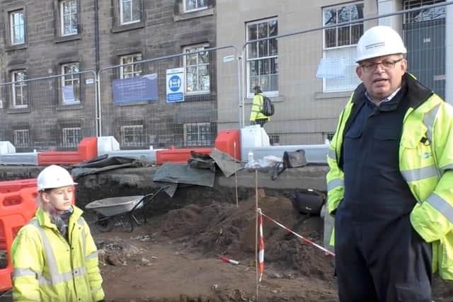 Rosa Fitt-Conway, from Guard Archaeology, and city council archaeologist at the site of the dig on Constitution Street in Leith where the remains of the woman were recently discovered.