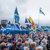 An independence rally held on Glasgow Green. Picture: John Devlin