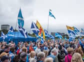 An independence rally held on Glasgow Green. Picture: John Devlin