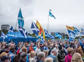 An independence rally held on Glasgow Green. Picture: John Devlin