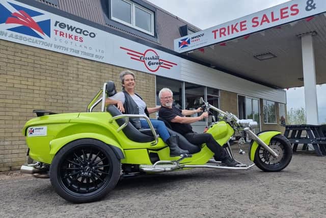 Rewaco Trikes Scotland, which is based in Brechin and launched in April, is the passion project of Gordon Carr and Ellie Whitehead. Picture: contributed.