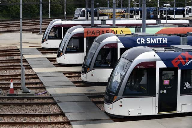 The Edinbinburgh Tram Depot at Gogar. Lord Hardie released his report into the construction of the original line this week (Picture: Lisa Ferguson)