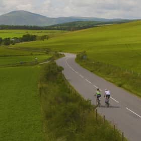 The Tour of Britain Stage 1 route from Aberdeen to Glenshee is shown in the film.