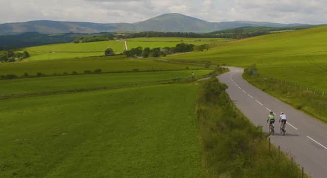 The Tour of Britain Stage 1 route from Aberdeen to Glenshee is shown in the film.