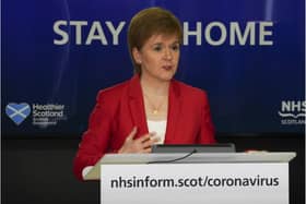 First Minister Nicola Sturgeon is expected to announce the next stage in the easing of lockdown on Thursday. PIC: PA.