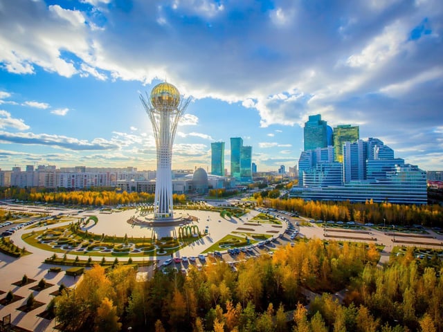 Kazakhstan is the world’s largest landlocked country (bigger than all of Western Europe) with a total area of 2,724,900 km². It accounts for 0.534% of the Earth’s surface.