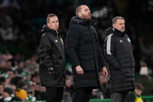 Robbie Neilson was unhappy with a key refereeing decision by Alan Muir. (Photo by Ross Parker / SNS Group)