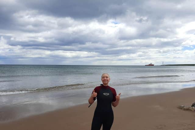 Varvara has taken up wild swimming since she came to Scotland.