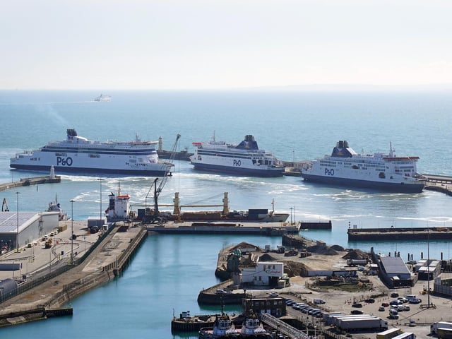 P&O Ferries, which transports passengers and freight, is owned by Dubai-based logistics giant DP World.