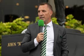 "I will see you here in May" - Brendan Rodgers at his unveiling in June last year (Photo by Craig Foy / SNS Group).