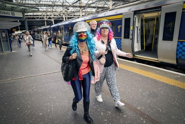 Even the rail strikes couldn't keep some away. Passengers at Edinburgh's Waverley Station, as train services continue to be disrupted following the nationwide strike by members of the Rail, Maritime and Transport union in a bitter dispute over pay