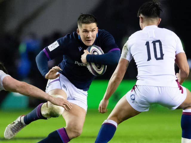 Scotland centre Sam Johnson will play for the Barbarians against a World XV.  (Photo by Ross Parker / SNS Group)