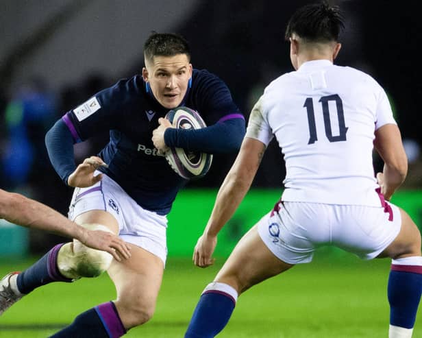 Scotland centre Sam Johnson will play for the Barbarians against a World XV.  (Photo by Ross Parker / SNS Group)