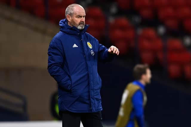 Scotland manager Steve Clarke during the 4-0 win over the Faroe Islands (Photo by Rob Casey / SNS Group)