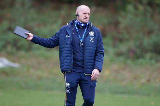 Head coach Gregor Townsend during a Scotland rugby training session at the Oriam. (Photo by Craig Williamson / SNS Group)
