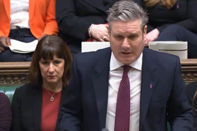 Labour leader Keir Starmer speaks during Prime Minister's Questions in the House of Commons, London.